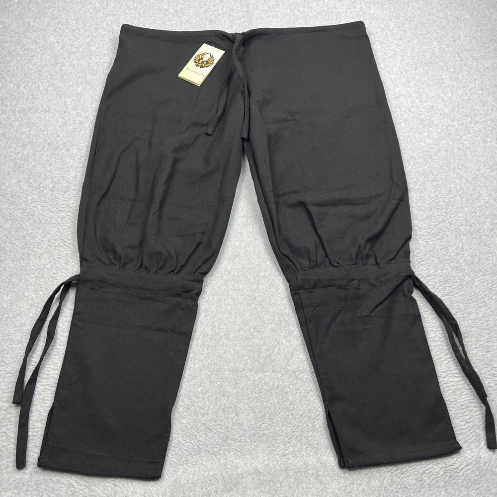 NEW Mytholon Ketill Trousers Adult XS/S Black Canvas Medieval Viking LARP Pants